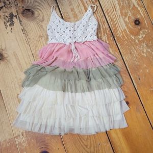 Crochet tiered summer dress